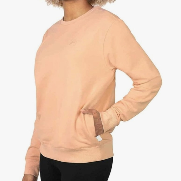 Fila Tops - Fila Crewneck French Terry Peach Pullover Sweatshirt with pockets